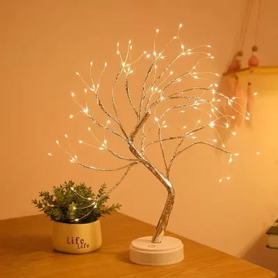 Wire LED Tree Lamp