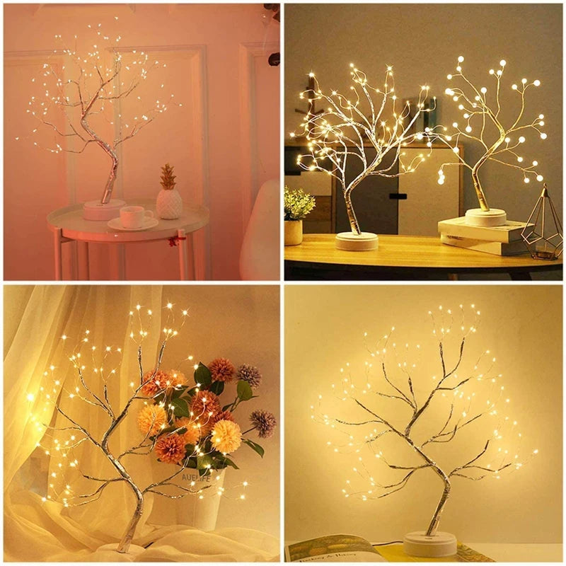 Wire LED Tree Lamp
